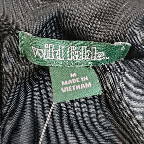 Wild Fable Dress Womens Medium Black Tank Metallic Sleeveless Round Neck Strap - Picture 2 of 9